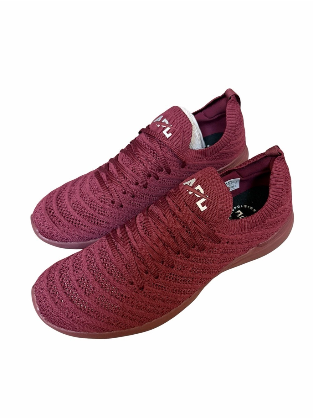 APL NWOB TechLoom Wave Knit Running Shoes in Oxblood/Maroon Red Men’s Size 11